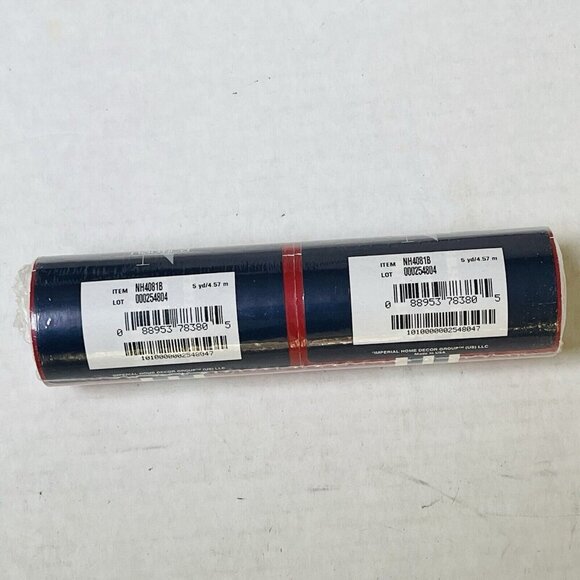 Vintage Nautica Wallpaper Border White Blue Patriotic Beach 5 yards - Picture 2 of 3